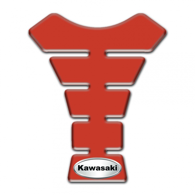 Kawasaki Tank Fuse Red Print Oval Logo Style 