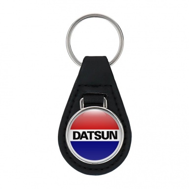 Datsun Leather Keychain White Multicolor Design