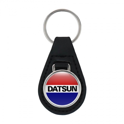 Datsun Leather Keychain White Multicolor Design