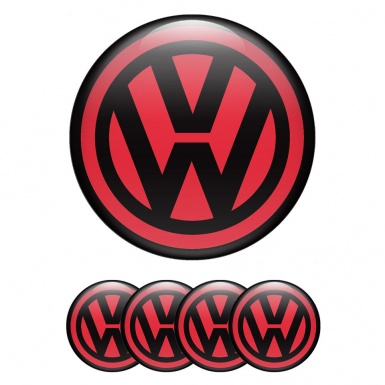 VW Silicone Emblems for Center Hub Cap Black Edition