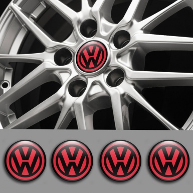 VW Silicone Emblems for Center Hub Cap Black Edition