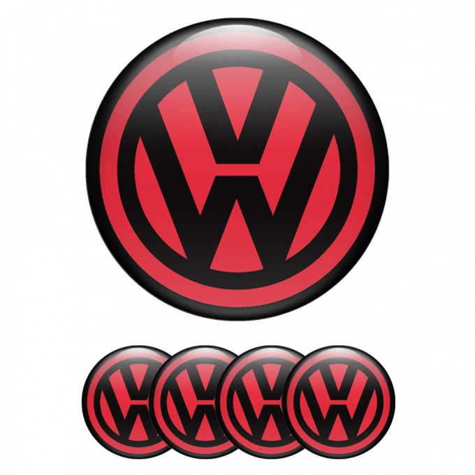 VW Silicone Emblems for Center Hub Cap Black Edition