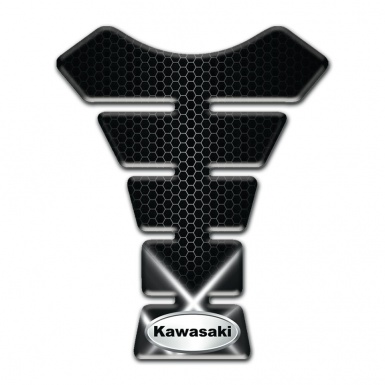 Kawasaki Tank Fuse Dark Base with Crossed White Lights style 