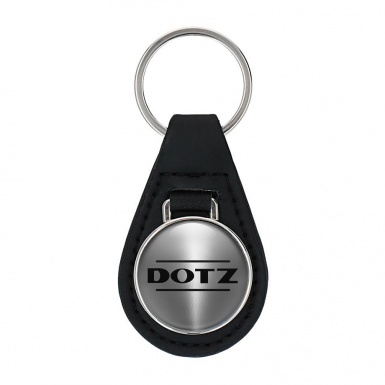 DOTZ Keychain Leather Silver Metallic Edition