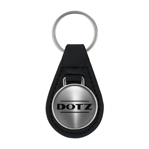 DOTZ Keychain Leather Silver Metallic Edition