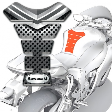 Kawasaki Tank Protector Center Motorcycle Silicone Sticker 