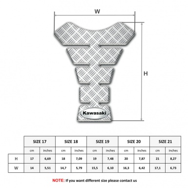 Kawasaki Tank Pad Protector Crossed Patterns Edition 