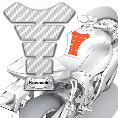 Kawasaki Tank Fuse White Carbon Edition 