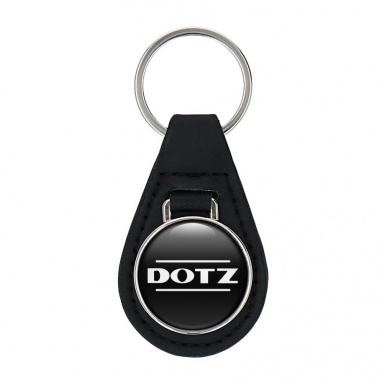 DOTZ Key Fob Leather Black White Classic Design