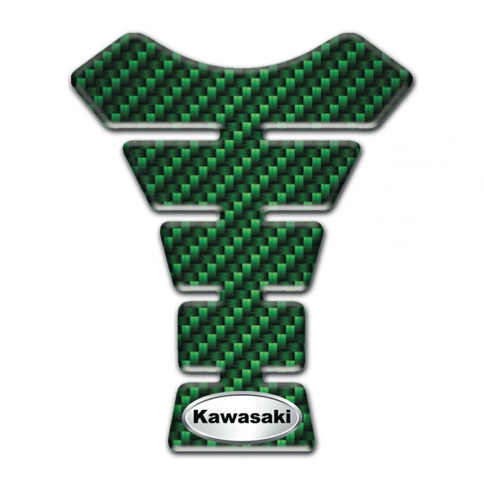 Kawasaki Tank Pad Motorbike Green Carbon Edition 