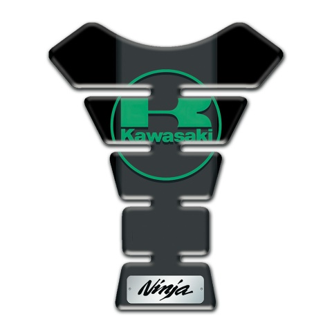 Kawasaki Tank Protector Black Base Green Logo Ninja Style 
