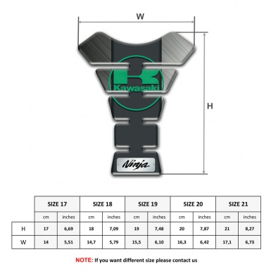 Kawasaki Tank Guard Pads Mtte base Green Logo Ninja Style 