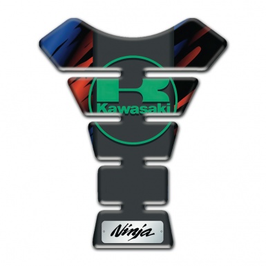 Kawasaki Tank Fuse Blue Red patterns base Green Logo Ninja Style 