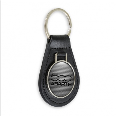 Fiat Abarth 500 Keychain Leather Carbon Edition