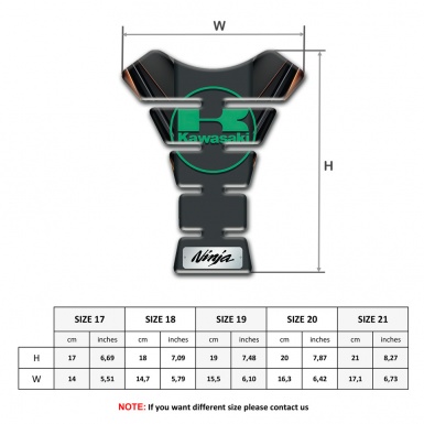 Kawasaki Tank Pad Motorbike High End Model with Green Logo 