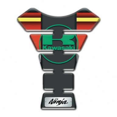 Kawasaki Tank Guard Pads Multicolored Background Design 