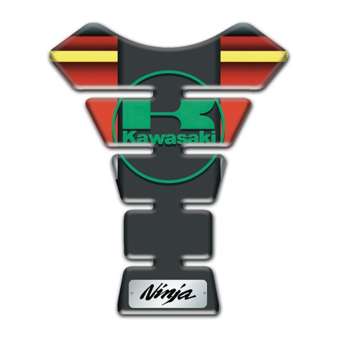 Kawasaki Tank Guard Pads Multicolored Background Design 