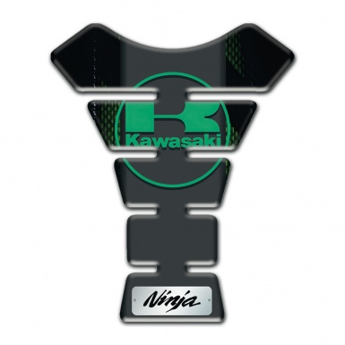 Kawasaki Tank Fuse Classic Black Base Green logo 