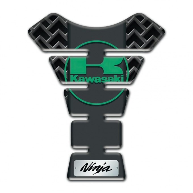 Kawasaki Tank Pad Protector Grid effect Silicone Sticker 