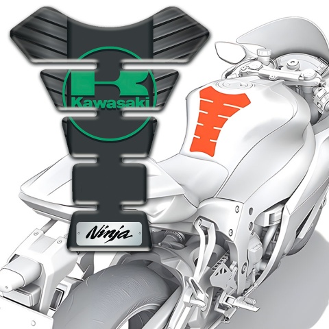 Kawasaki Tank Pad Motorbike Rubber Effect base Ninja Edition Model 