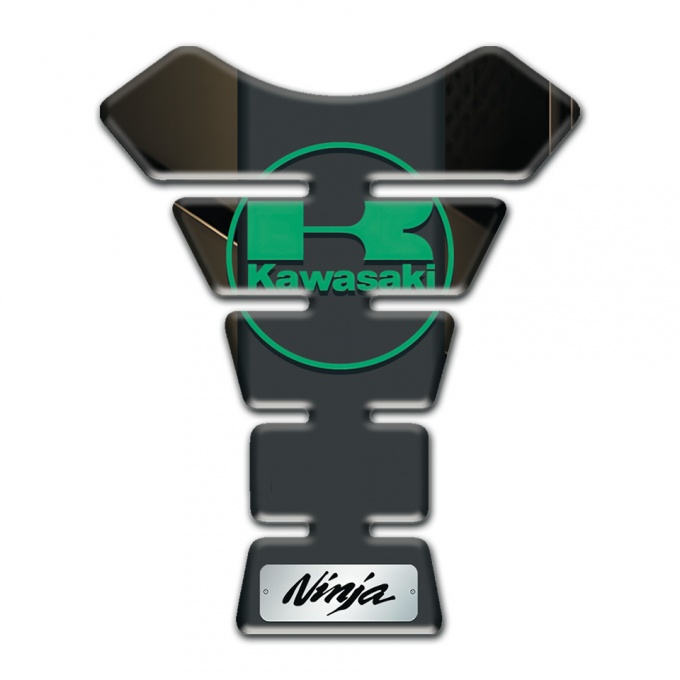 Kawasaki Tank Fuse Bronze Base Motif Green Logo Ninja Style 