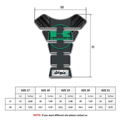 Kawasaki  Tank Protector Stylish dark Design Green Logo 