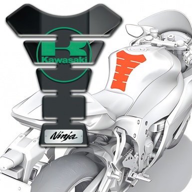 Kawasaki Tank Protector Gray Black halves Style Ninja Edition 