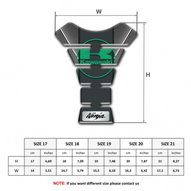 Kawasaki Tank Protector Gray with White Strype Base And Central Black Panel Design 