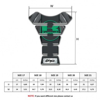 Kawasaki Tank Pad Motorbike Silicone Sticker Gray Base Style Green Logo Edition 