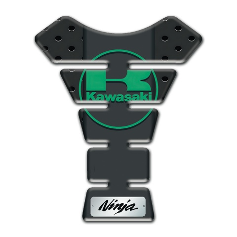 Kawasaki Tank Pad Protector Perforated Base Green logo 