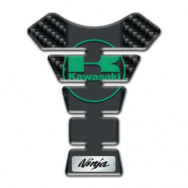 Kawasaki Tank Protector dark carbon Design green logo Style 