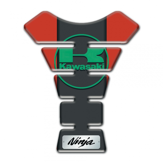 Kawasaki Tank Protector Red Base Green logo 