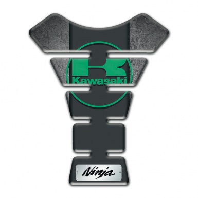 Kawasaki Tank Guard Pads Scratched Plate Green Logo 