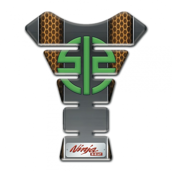 Kawasaki Tank Protector Copper Motive base Green Symbol Logo 