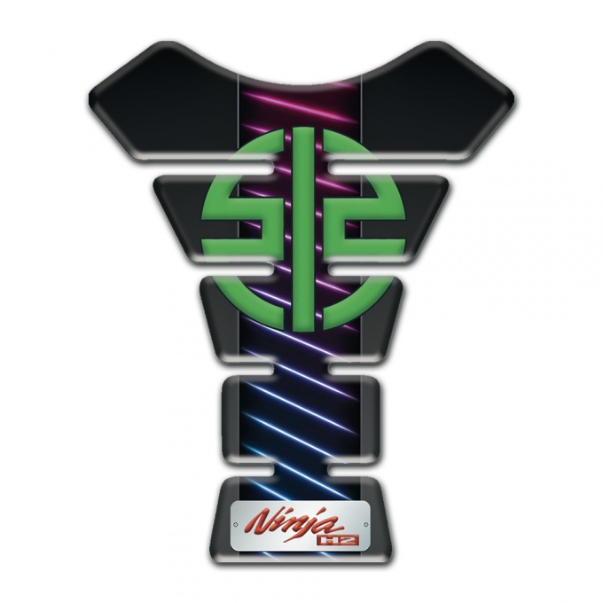Kawasaki Tank Pad Protector Neon Lines Design Ninja Edition 