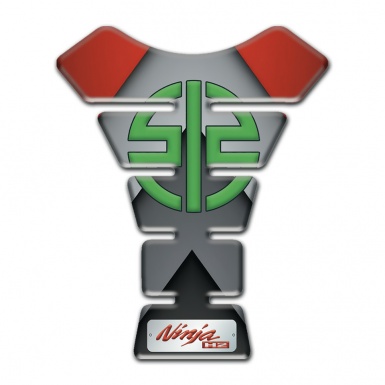 Kawasaki Tank Guard Pads Gray Red Details Style 