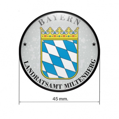 Aufkleber Miltenberg Bayern Nummernschild Plakette 3D Gel Silikon