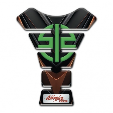 Kawasaki Tank Pad Protector Black Brown Style and Stylish Logo 