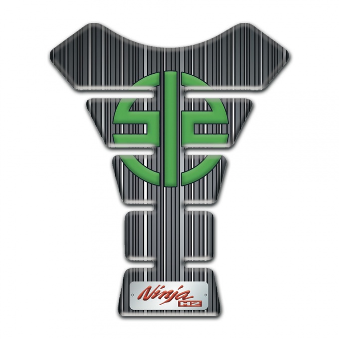 Kawasaki Tank Fuse Gray with White Stripes Style Ninja Edition 