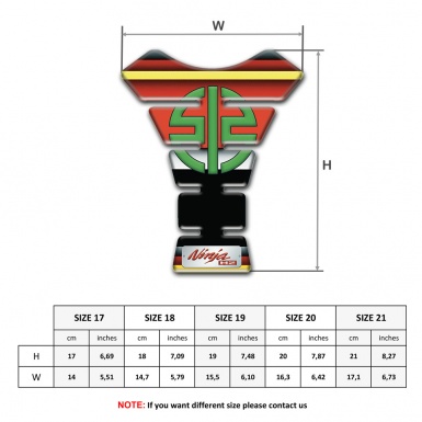 Kawasaki Tank Pad Motorbike Multicolored Style Ninja Model 