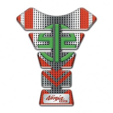Kawasaki Tank Pad Protector Perforated Gray Red Base Ninja H2 Style 