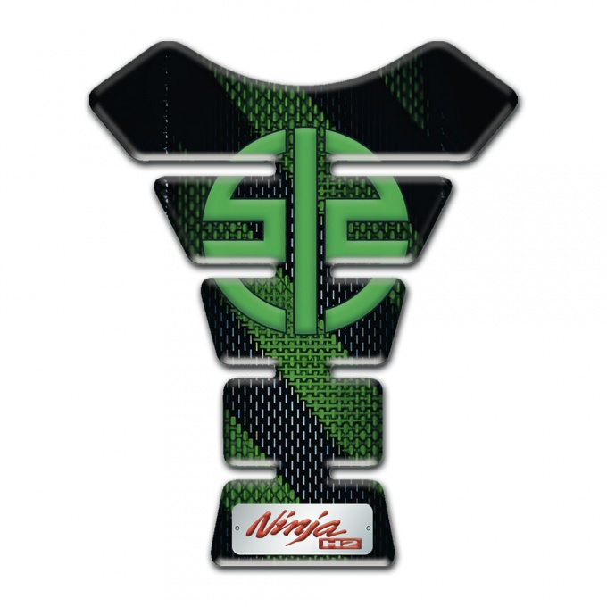 Kawasaki Tank Fuse Black green Diaconal Patterns Ninja Model