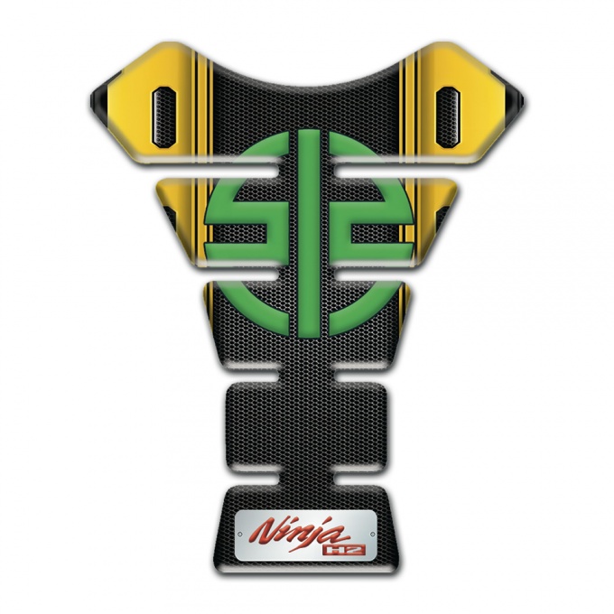 Kawasaki Tank Fuse Black Yellow Version Ninja Model 