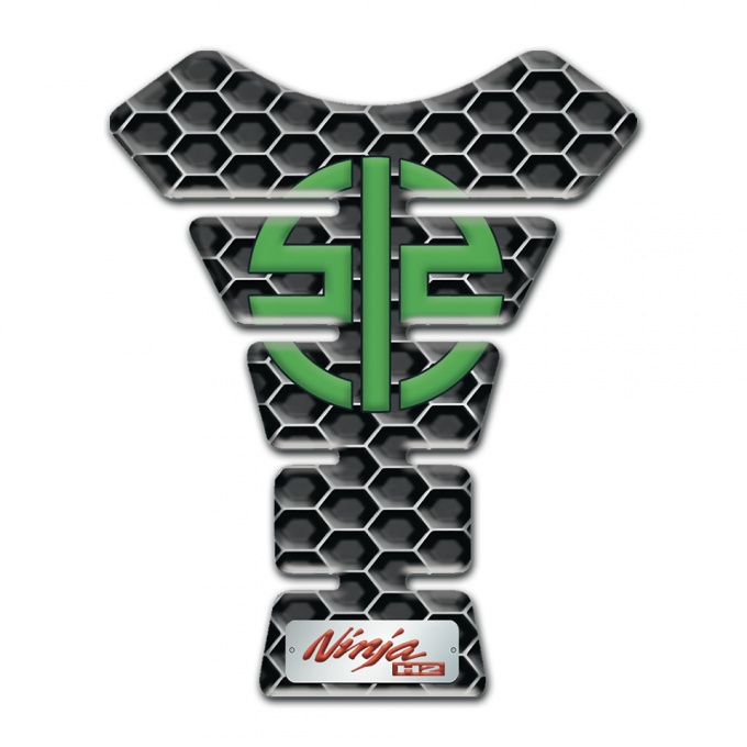 Kawasaki Tank Guard Pads Honeycomb Design Ninja Style 
