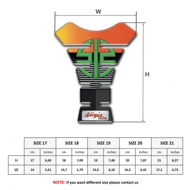 Kawasaki Tank Pad Protector Silicone Sticker Racing Edition Ninja Model 