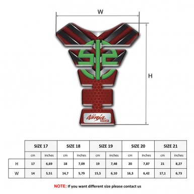 Kawasaki Tank Guard Pads Red with Nikel Details Type 