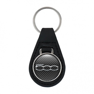 Fiat 500 Key Fob Leather Dark Carbon Edition