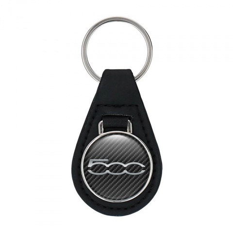 Fiat 500 Key Fob Leather Dark Carbon Edition