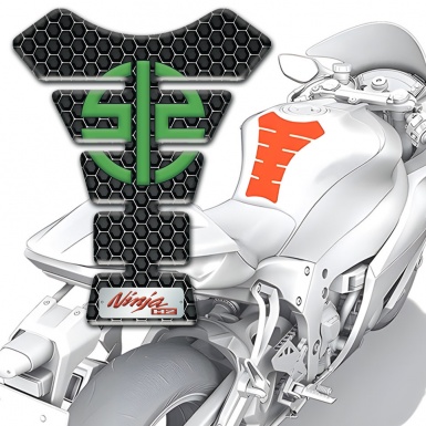 Kawasaki Tank Pad Motorbike Perforated Steel Version Ninja H2 edition 