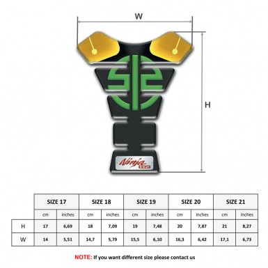 Kawasaki Tank Guard Pads Silicone Sticker Unique Vision 